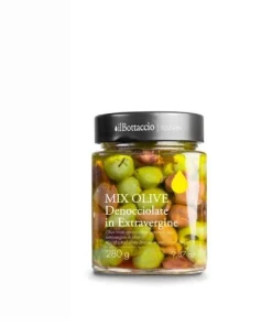 MIX OLIVE CON NOCCIOLO & DENOCCIOLATE condite in olio extravergine | 280 gr