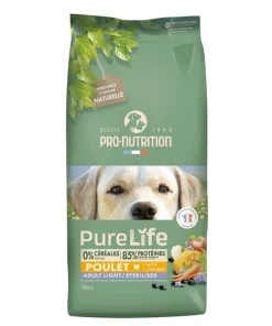 Crocchette per Cani Adulti Sterilizzati Pro-Nutrition Flatazor Pure Life Light/Sterilised Gusto Pollo 12kg