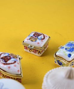 lotto di 5 scatoline in ceramica vintage