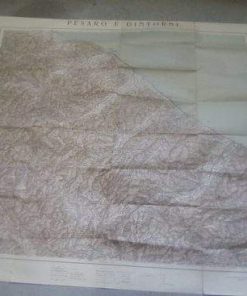 Cartina Geografica Pesaro e Dintorni Mappa Militare 1937