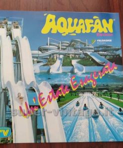 Aquafan di Riccione 1989 – Depliant-Brochure – Guida apribile del parco – Raro